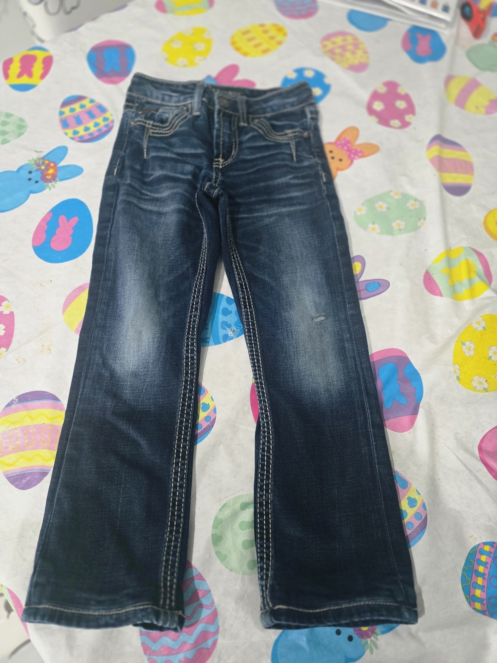 Salvage Dark Blue Kids Jeans with Contrast Stitching